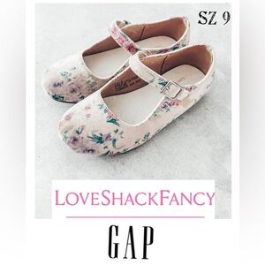 GAP x Love Shack Fancy s 9  floral multicolor velvet shoes